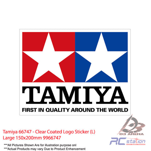 Tamiya #66747 - Clear Coated Logo Sticker (L) Large 150x200mm 9966747