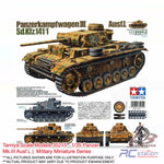 Tamiya Scale Models #35215 - 1/35 Panzer Mk.III Ausf.L |  Military Miniature Series