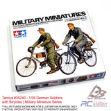 Tamiya Scale Models #35240 - 1/35 German Soldiers with Bicycles | Military Miniature Series