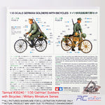 Tamiya Scale Models #35240 - 1/35 German Soldiers with Bicycles | Military Miniature Series
