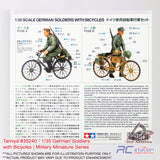 Tamiya Scale Models #35240 - 1/35 German Soldiers with Bicycles | Military Miniature Series