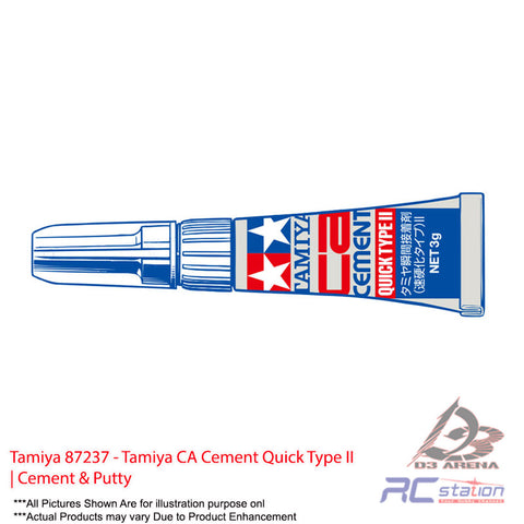 Tamiya #87237 - Tamiya CA Cement Quick Type II | Cement & Putty
