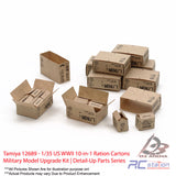 Tamiya #12689 - 1/35 US WWII 10-in-1 Ration Cartons Military Model Upgrade Kit | Detail-Up Parts Series