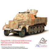 Tamiya #35144 - 1/35 German Sd.Kfz.7/2 8-ton Half-Track with Flak 37 Model Kit | Military Miniature Series