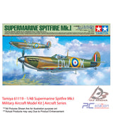 Tamiya #61119 - 1/48 Supermarine Spitfire Mk.I Military Aircraft Model Kit | Aircraft Series