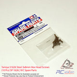 Tamiya #51626 Steel 3x8mm Hex Head Screws (10 Pcs) SP-1626 | R/C Spare Parts