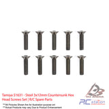 Tamiya #51631 - Steel 3x12mm Countersunk Hex Head Screws Set | R/C Spare Parts