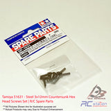 Tamiya #51631 - Steel 3x12mm Countersunk Hex Head Screws Set | R/C Spare Parts