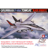 Tamiya #60313 - 1/32 F-14A Tomcat VF-154 Black Knights Military Aircraft Model Kit | Aircraft Series