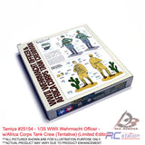 Tamiya Scale Models#25154 - 1/35 WWII Wehrmacht Officer - w/Africa Corps Tank Crew (Tentative) (Limited Edition)