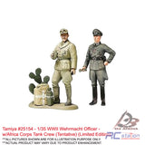Tamiya Scale Models#25154 - 1/35 WWII Wehrmacht Officer - w/Africa Corps Tank Crew (Tentative) (Limited Edition)