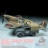 Tamiya #25211 - 1/48 Supermarine Spitfire Mk.I with Light Utility Car 10HP Model Kit | Limited Edition Static Products
