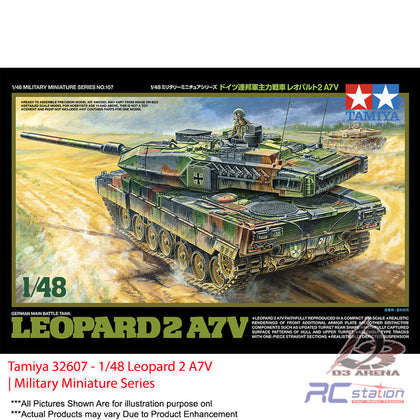Tamiya #32607 - 1/48 Leopard 2 A7V | Military Miniature Series