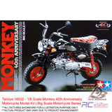 Tamiya #16032 - 1/6 Scale Monkey 40th Anniversary Motorcycle Model Kit | Big Scale Motorcycle Series