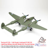 Tamiya #61120 - 1/48 Scale Lockheed P-38 F/G Lightning Military Aircraft Model Kit | Aircraft Series