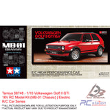 Tamiya #58748 - 1/10 Volkswagen Golf II GTi 16V RC Model Kit (MB-01 Chassis) | Electric R/C Car Series