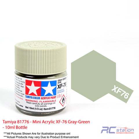 Tamiya Acrylic Mini XF-76 Gray-Green - 10ml Bottle #81776