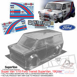 Team C Racing Clear Body Shell Super Van 1/10 Ford Transit SuperVan (Width 190mm, WheelBase 258mm)
