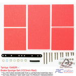 Tamiya #15492 - Brake Sponge Set (1/2/3mm Red/White)[15492]