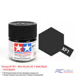 Tamiya Acrylic Mini XF-1 Flat black - 10ml Bottle #81701