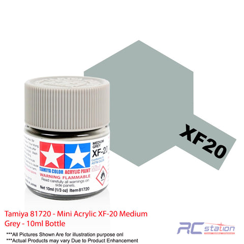 Tamiya Acrylic Mini XF-20 Medium grey - 10ml Bottle #81720