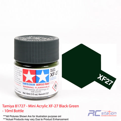 Tamiya Acrylic Mini XF-27 Black Green - 10ml Bottle #81727