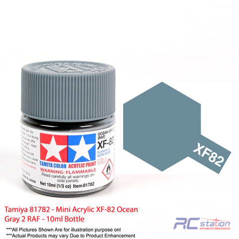 Tamiya Acrylic Mini XF-82 Ocean Gray - 10ml Bottle Ocean Gray 2 RAF #81782