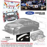 Team C Racing Clear Body Shell TC028 1/10 FORD SIERRA SAPPHIRE RS (Width 190mm, WheelBase 258mm)