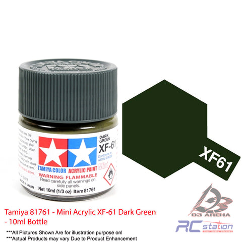 Tamiya Acrylic Mini XF-61 Dark green - 10ml Bottle #81761