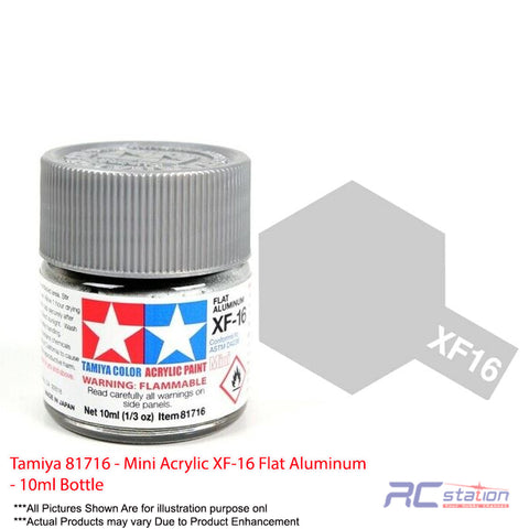 Tamiya Acrylic Mini XF-16 Flat aluminum - 10ml Bottle #81716