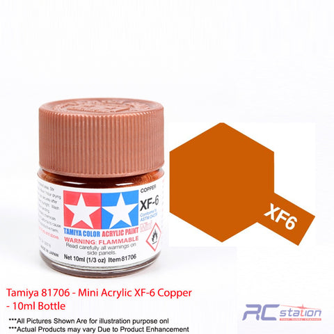 Tamiya Acrylic Mini XF-6 Copper - 10ml Bottle #81706