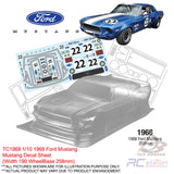 TeamC Racing 1/10 Clear Body Shell 1968 Ford Mustang (Width 190mm, WheelBase 258mm)