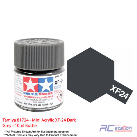 Tamiya Acrylic Mini XF-24 Dark grey - 10ml Bottle #81724