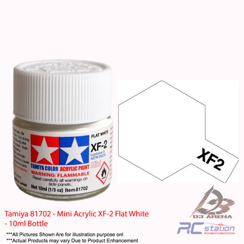 Tamiya Acrylic Mini XF-2 Flat white - 10ml Bottle #81702