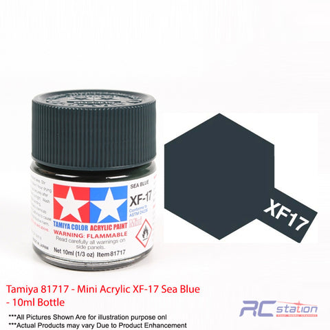 Tamiya Acrylic Mini XF-17 Sea Blue - 10ml Bottle #81717