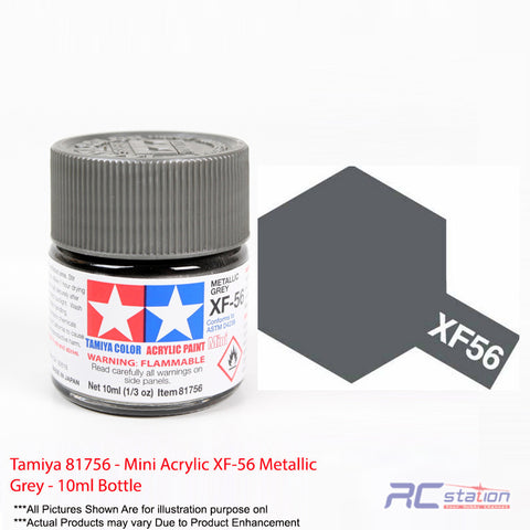 Tamiya Acrylic Mini XF-56 Metallic Grey - 10ml Bottle #81756