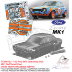 Team C Clear Body Shell TCMK1 1/10 Ford MK1 (Width 190mm, WheelBase 258mm)