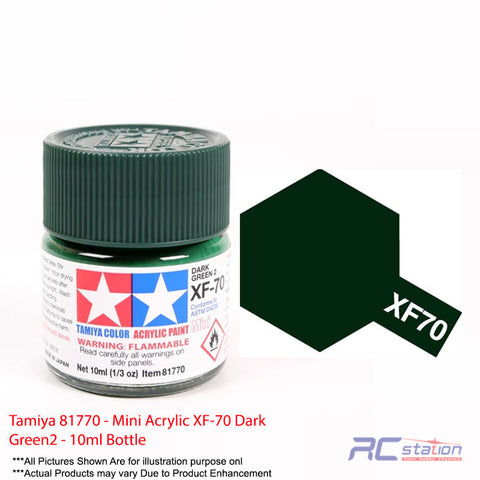 Tamiya Acrylic Mini XF-70 Dark Green2 - 10ml Bottle #81770