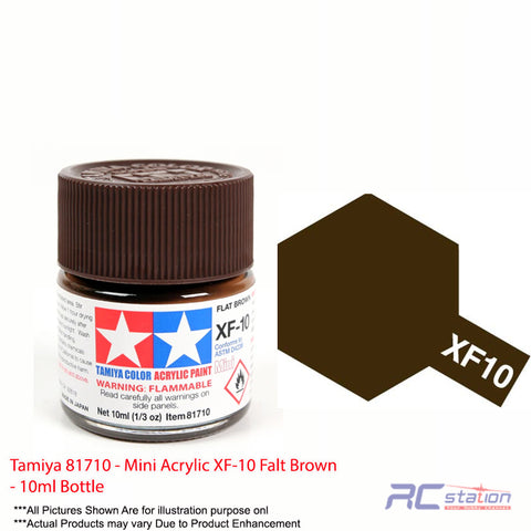 Tamiya Acrylic Mini XF-10 Flat brown - 10ml Bottle #81710