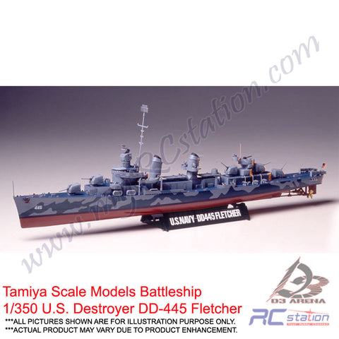 Tamiya Scale Models Battleship #78012 - 1/350 U.S. Destroyer DD-445 Fletcher [78012]
