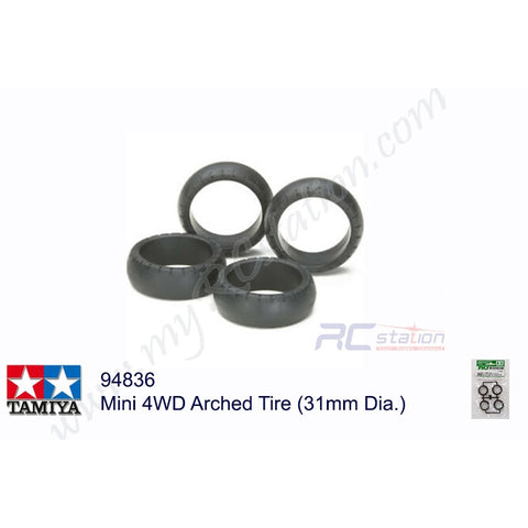 Tamiya #94836 - Mini 4WD Arched Tire (31mm Dia.)[94836]