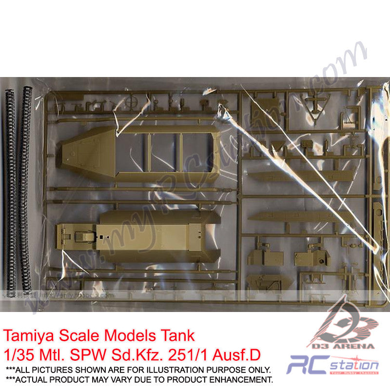 Tamiya 1/35 Scale WWII German Half-Track SPW Sd.Kfz.251/1 Ausf.D - Model Kit 35195