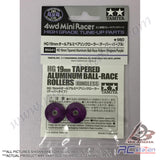 Tamiya #95541 - HG 19mm Lightweight Tapered Aluminum Ball-Race Rollers (Ringless/Purple) [95541]