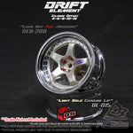 DS Racing #DE-015 - Drift Element Wheel - Adj. Offset (2) / Black Face Chrome Lip