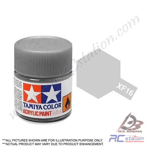 Tamiya Acrylic Mini XF-16 Flat aluminum - 10ml Bottle #81716