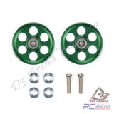 Tamiya #95607 - HG 19mm Lightweight Aluminum Ball-Race Rollers (Ringless/Green) [95607]