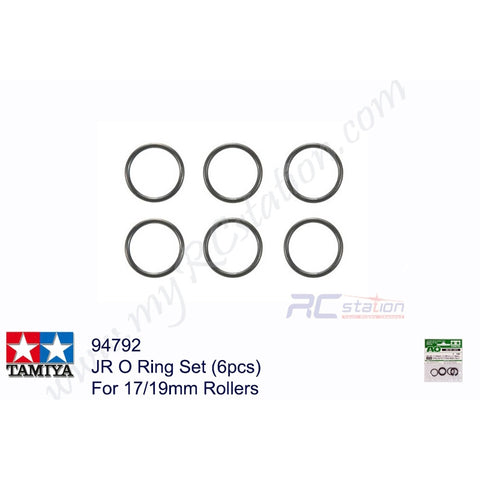 Tamiya #94792 - JR O Ring Set (6pcs) - For 17/19mm Rollers[94792]