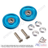 Tamiya #95576 - 13mm Aluminum Ball-Race Rollers (Ringless/Blue) [95576]
