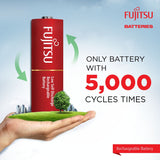 Fujitsu #HR-3UTLA(4B) Light Weight & Durable AA 4 cells Lite 1000mAh Rechargeable Battery - [HR-3UTLA(4B)]