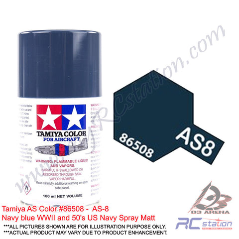 Tamiya AS Color #86508 - Color AS-8 Navy blue WWII and 50's US Navy Spray Matt